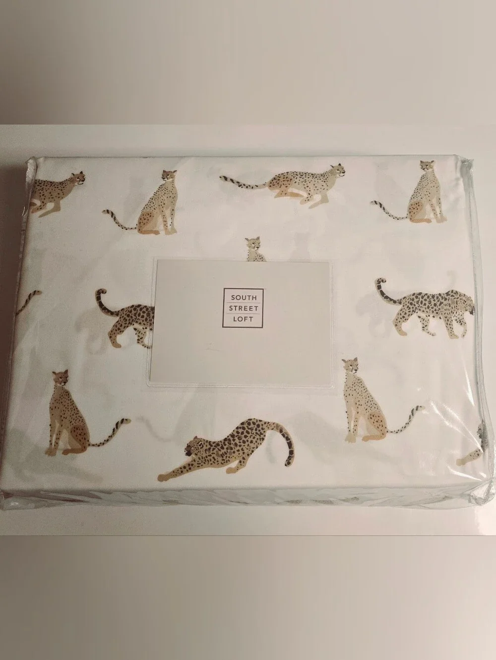 South Street Loft Cheetah Print Queen Sheet Set w/4 Pillowcases NWT's